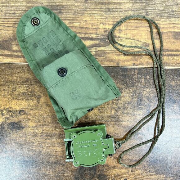 USGI Cammenga Model 3H Compass ODG + Pouch Military Issue - Picture 2 of 14